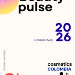Cover for Beauty Pulse March 2026 poster: bold 'beauty pulse' title with a purple-yellow gradient circle on a light background and blue 2026 text, cosmetics branding.